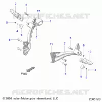 CHASSIS, PASSENGER FOOTPEGS