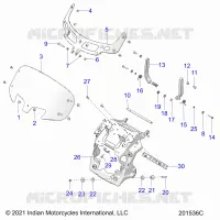 FAIRING ASM, WINDSHIELD MOUNT