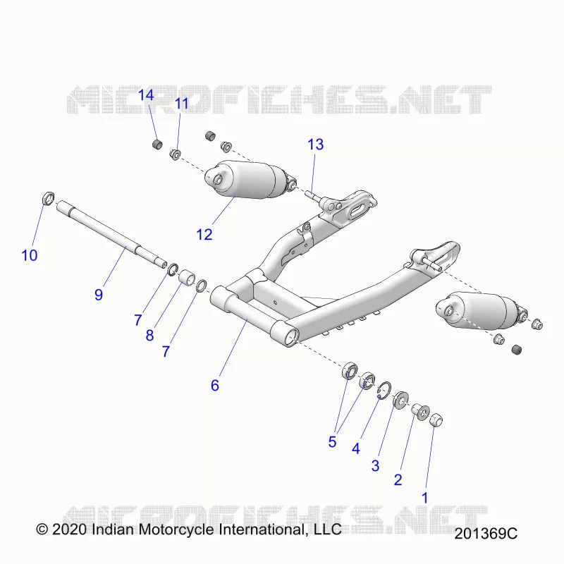 HINTERRADAUFHÃ„NGUNG ASM., SWING ARM AND SHOCKS