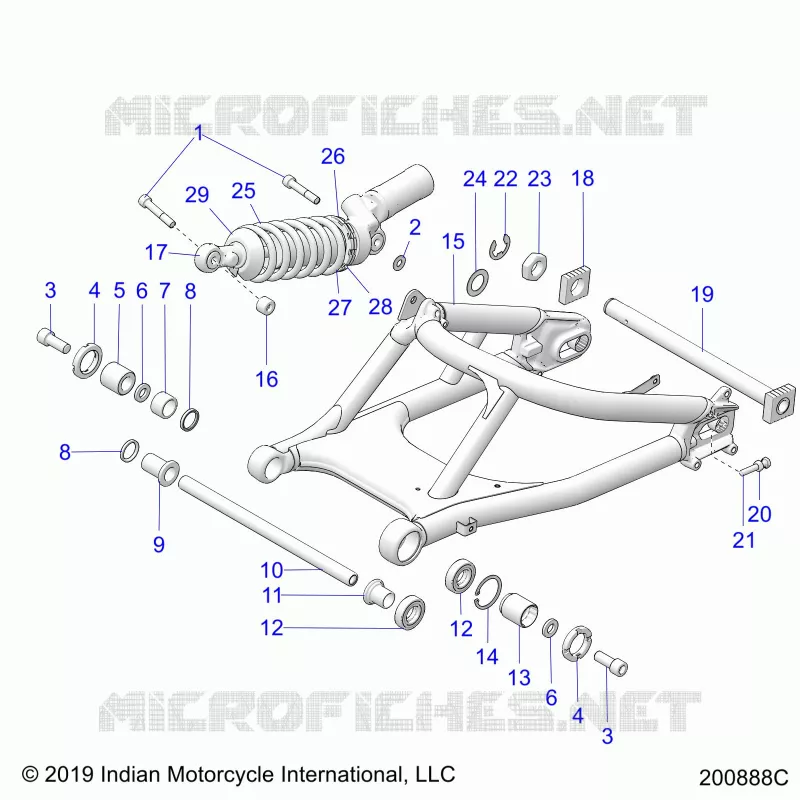 SUSPENSION,REAR SWING ARM/SCHOCK