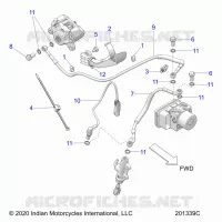 BREMSES, BREMSE LINE, REAR