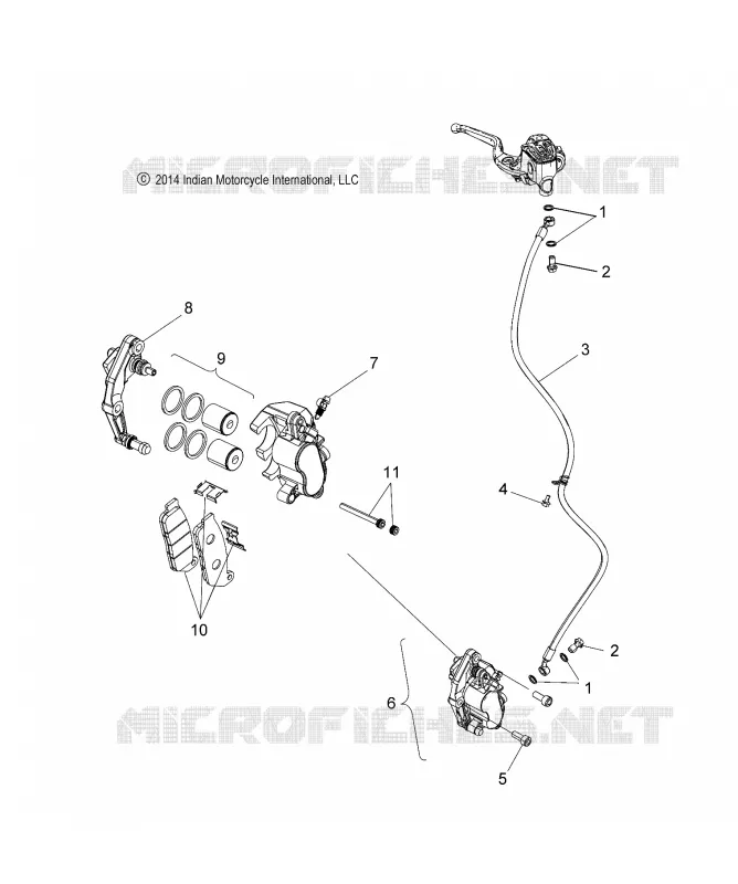 FRONT BRAKE ASM. - N15MSA00AA/AB/AC/AE (49INDIANBRAKEFRT15SCOUT)