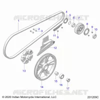 ANTRIEB, DRIVE SPROCKET, BELT AND GUARD