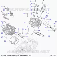 ENGINE, ZYLINDERKOPF, CAMSHAFT AND VALVE ASM.