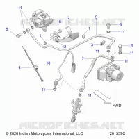 BREMSES, BREMSE LINE, REAR (FTR CHAMPIONSHIP EDITION)