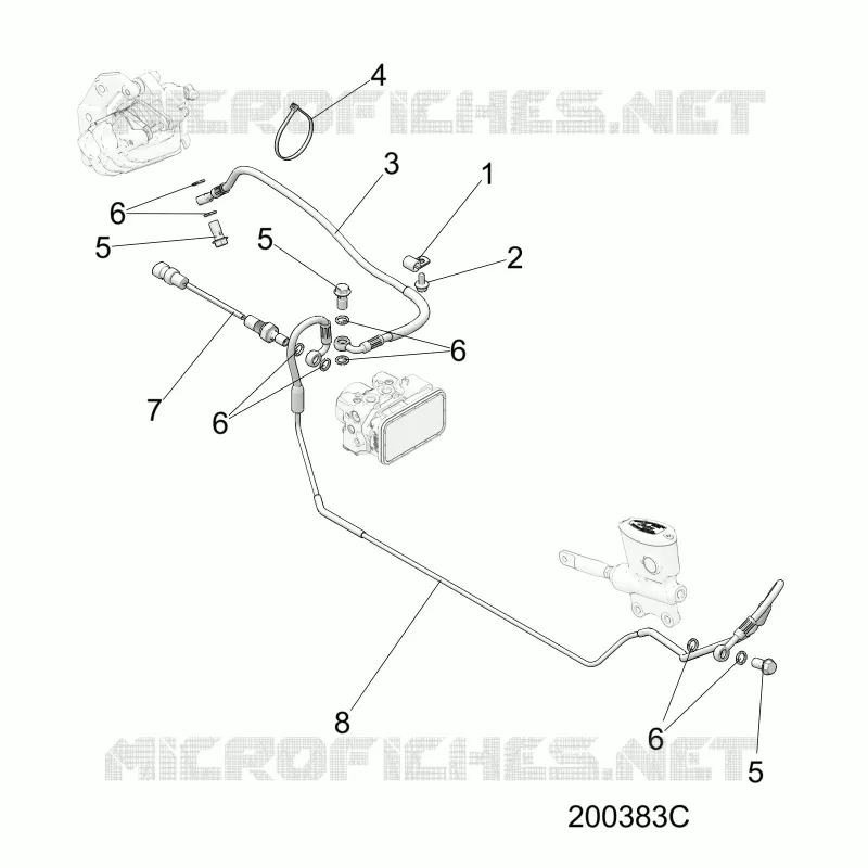 BREMSES, BREMSE LINE, REAR, ABS