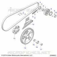ANTRIEB, DRIVE SPROCKET, BELT AND GUARD