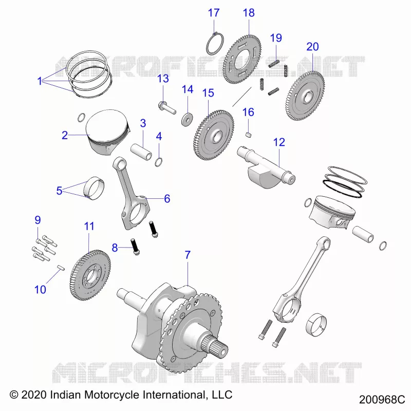 ENGINE, PISTON AND KURBELWELLE