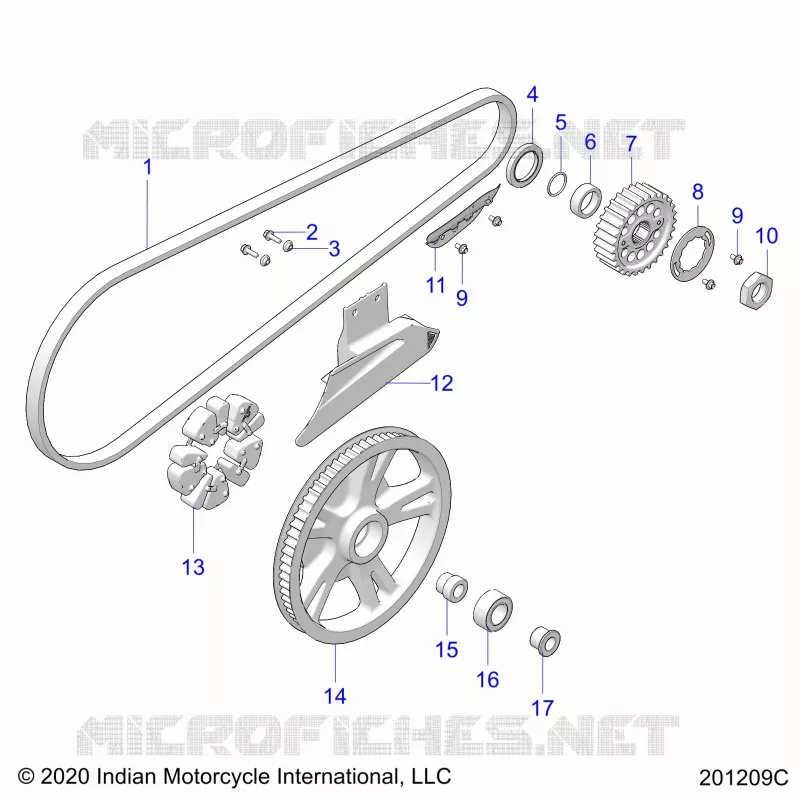 ANTRIEB, DRIVE SPROCKET, BELT AND GUARD
