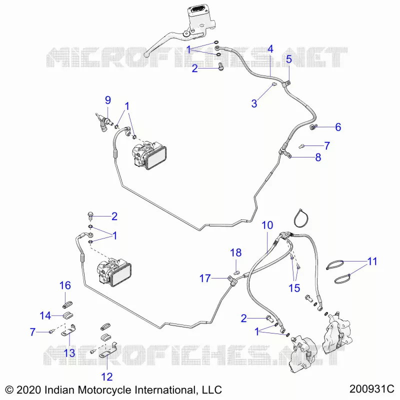 BREMSES, BREMSE LINE, FRONT, ABS