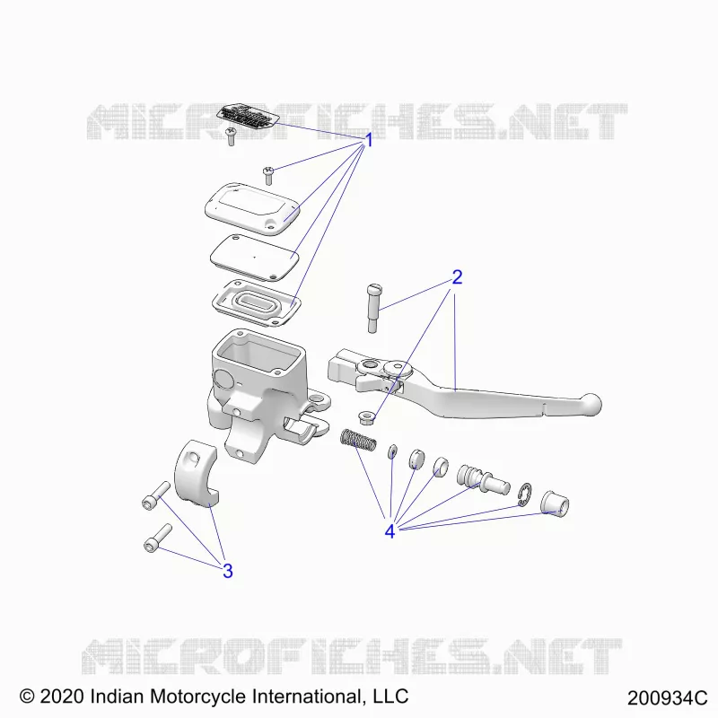 VORDERBREMSE, LEVER AND MASTER CYLINDER
