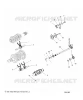 DRIVE TRAIN, SHIFT GABELN, RATCHET AND DRUM