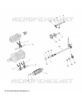 DRIVE TRAIN, SHIFT GABELN, RATCHET AND DRUM