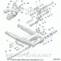 HINTERRADAUFHÃ„NGUNG ASM., SWING ARM AND SHOCK