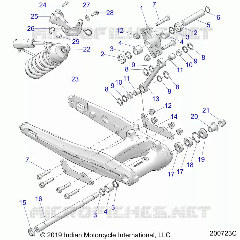 HINTERRADAUFHÃ„NGUNG ASM., SWING ARM AND SHOCK