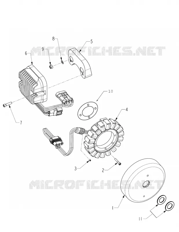 ENGINE, ALTERNATOR AND REGULATOR - N131C/D/V ALL OPTIONS (INDIANALTERNATOR12CC)