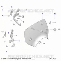 WINDSCHUTZSCHEIBE AND MOUNTING