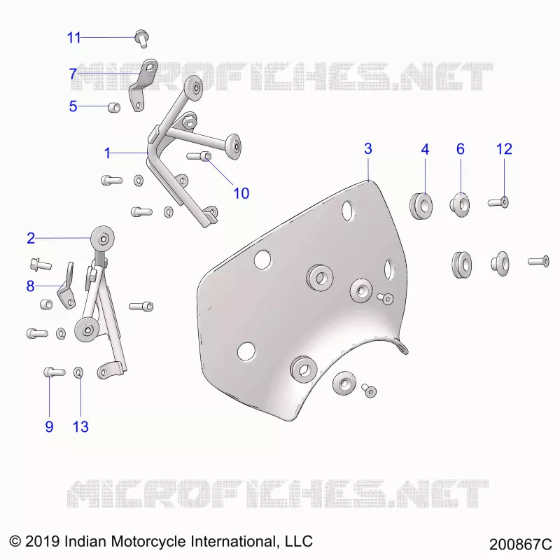 WINDSCHUTZSCHEIBE AND MOUNTING