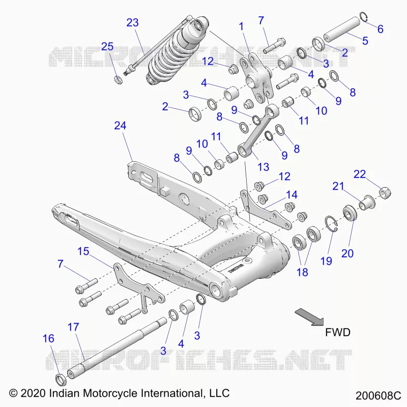 HINTERRADAUFHÃ„NGUNG ASM., SWING ARM AND SHOCK