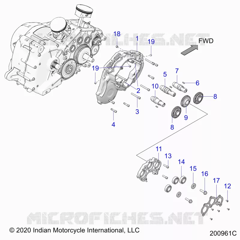 MOTOR, CAM SHAFTS AND GEARS