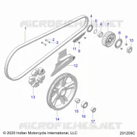 ANTRIEB, DRIVE SPROCKET, BELT AND GUARD