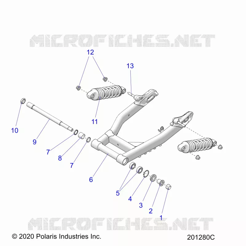 HINTERRADAUFHÃ„NGUNG ASM., SWING ARM AND SHOCKS