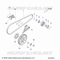 ANTRIEB, DRIVE SPROCKET, BELT AND GUARD