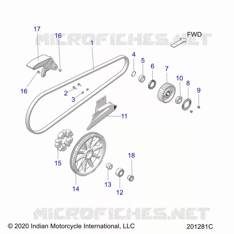 ANTRIEB, DRIVE SPROCKET, BELT AND GUARD