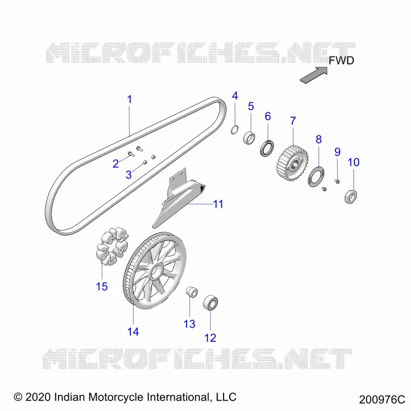 ANTRIEB, DRIVE SPROCKET, BELT AND GUARD