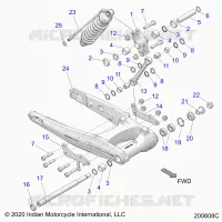 HINTERRADAUFHÃ„NGUNG ASM., SWING ARM AND SHOCK