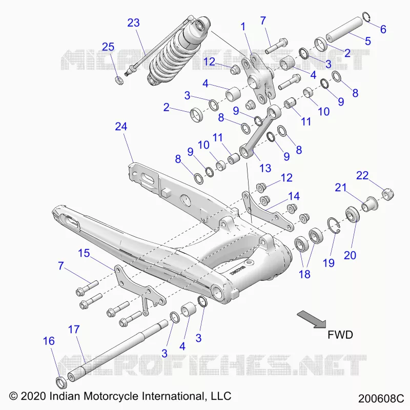 HINTERRADAUFHÃ„NGUNG ASM., SWING ARM AND SHOCK