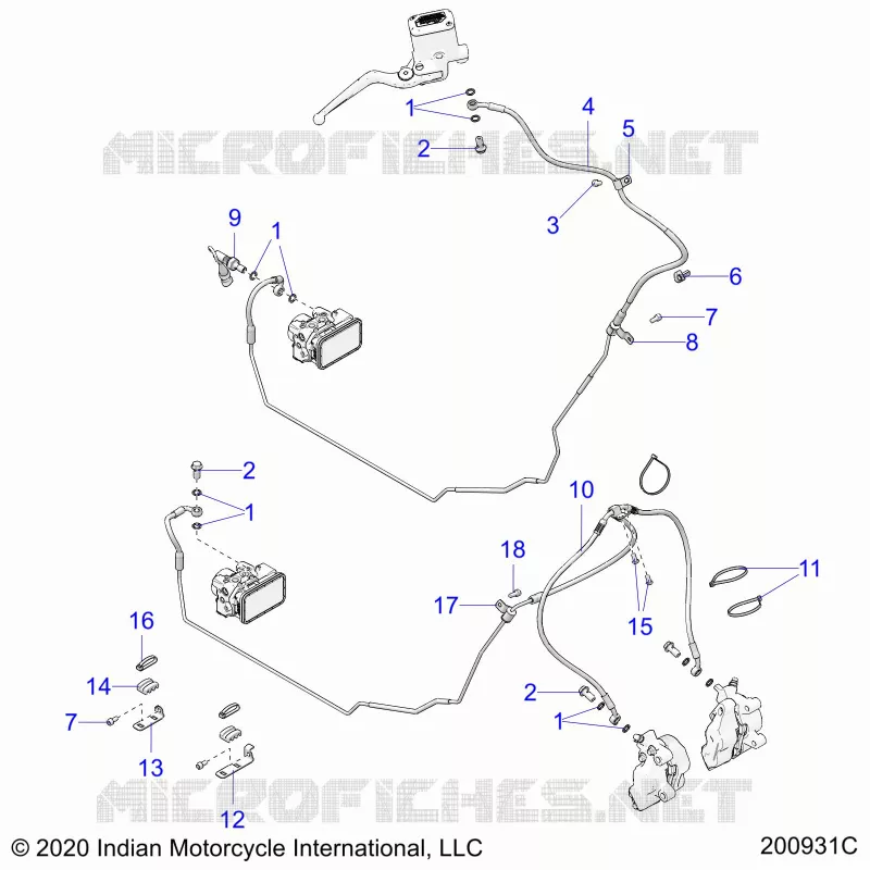 BREMSES, BREMSE LINE, FRONT, ABS