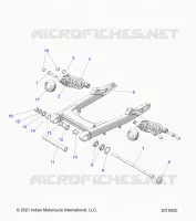 HINTERRADAUFHÃ„NGUNG ASM., SWING ARM AND SHOCKS