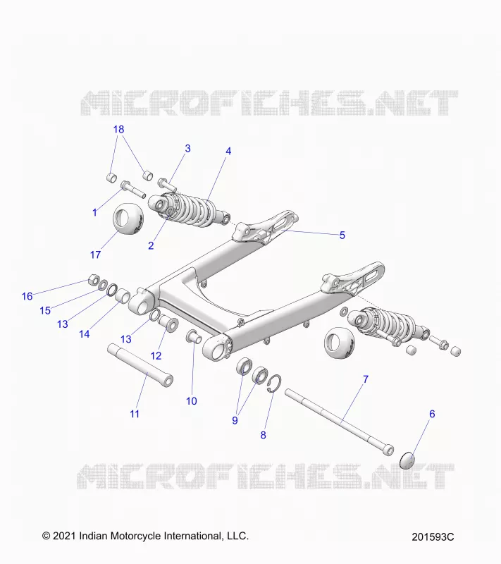 HINTERRADAUFHÃ„NGUNG ASM., SWING ARM AND SHOCKS