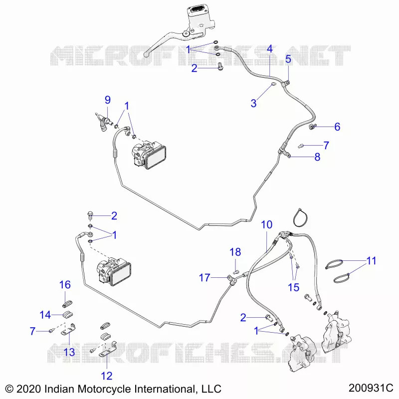 BREMSES, BREMSE LINE, FRONT, ABS