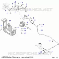 BREMSES, BREMSE LINE, REAR, AND ABS MODULE ASM.