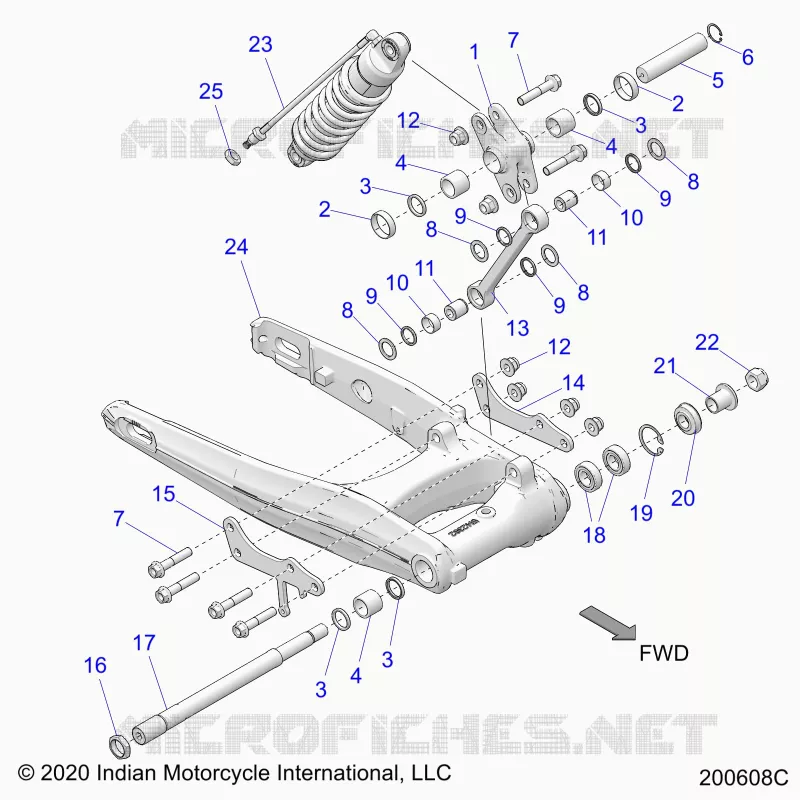 HINTERRADAUFHÃ„NGUNG ASM., SWING ARM AND SHOCK