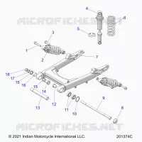 HINTERRADAUFHÃ„NGUNG ASM., SWING ARM AND SHOCKS