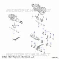 DRIVE TRAIN, SHIFT GABELN AND DRUM