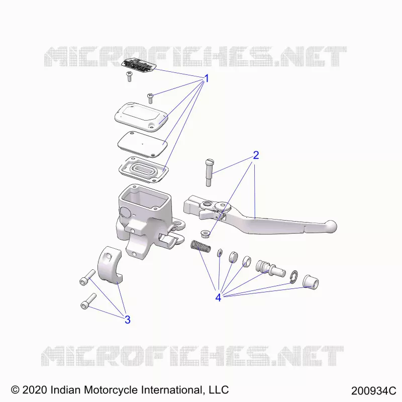 VORDERBREMSE, LEVER AND MASTER CYLINDER