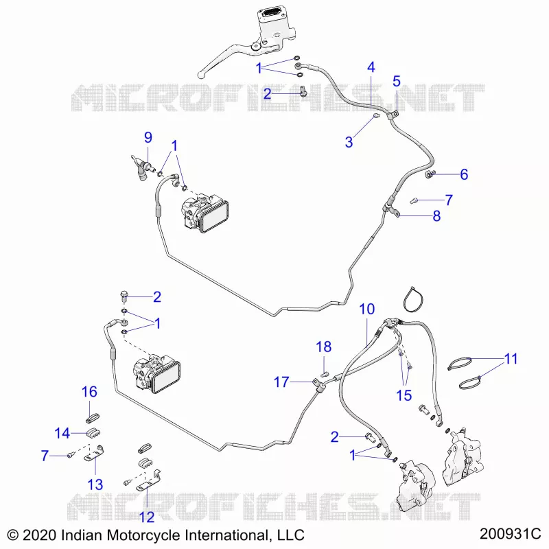 BREMSES, BREMSE LINE, FRONT, ABS