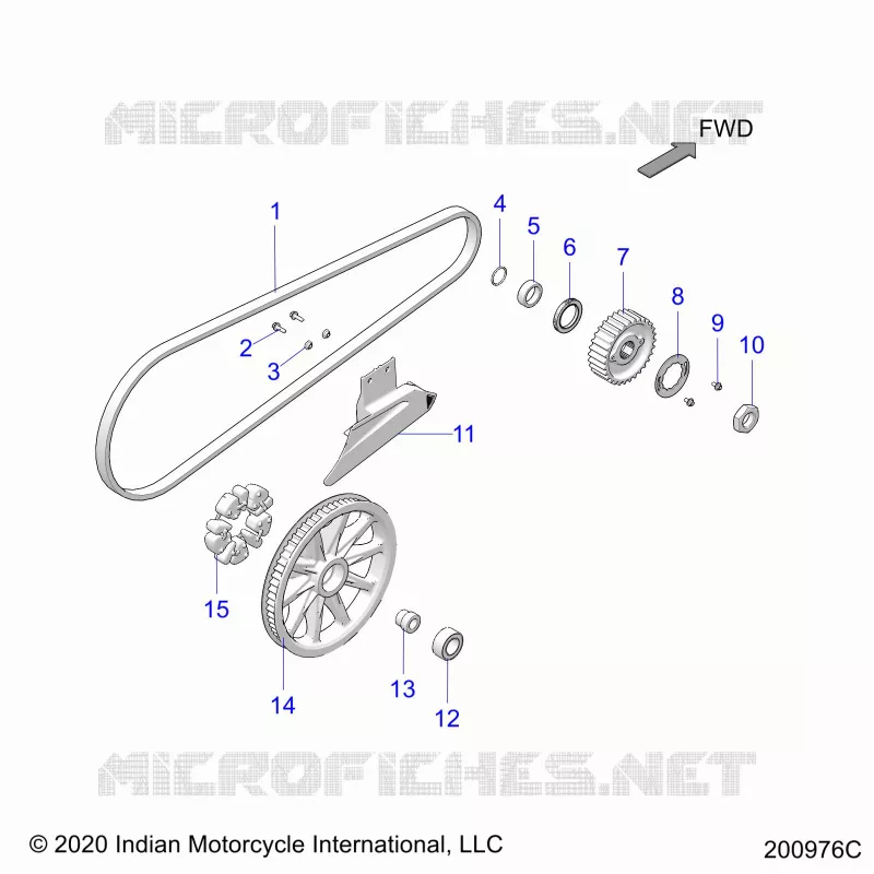 ANTRIEB, DRIVE SPROCKET, BELT AND GUARD