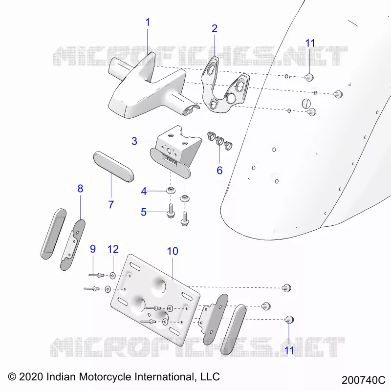 KENNZEICHENHALTER/REAR LIGHT HOUSING