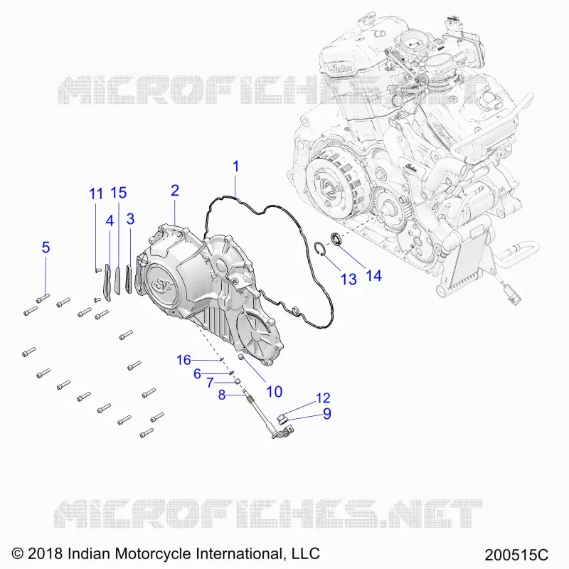 ENGINE, PRIMARY AND CLUTCH COVER