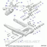 HINTERRADAUFHÃ„NGUNG ASM., SWING ARM AND SHOCK