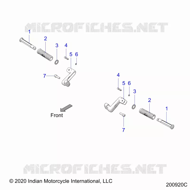 CHASSIS, FOOTPEG, PASSENGER