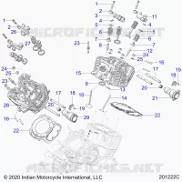 ENGINE, ZYLINDERKOPF, CAMSHAFT AND VALVE ASM.