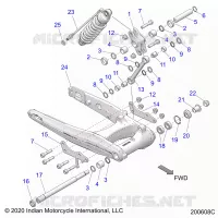 HINTERRADAUFHÃ„NGUNG ASM., SWING ARM AND SHOCK