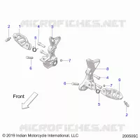 CHASSIS, DRIVER FOOTPEGS
