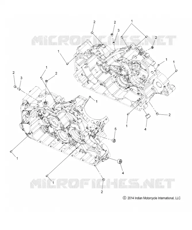 ENGINE, CRANKCASE, PLUGS/DOWELS